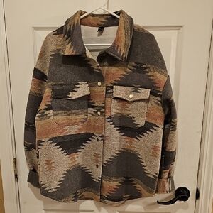 SHEIN Geometric Print Jacket